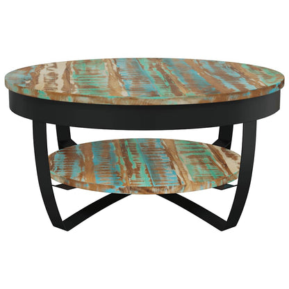 vidaXL Table basse avec rangement en bois de récupération massif 65x32 cm