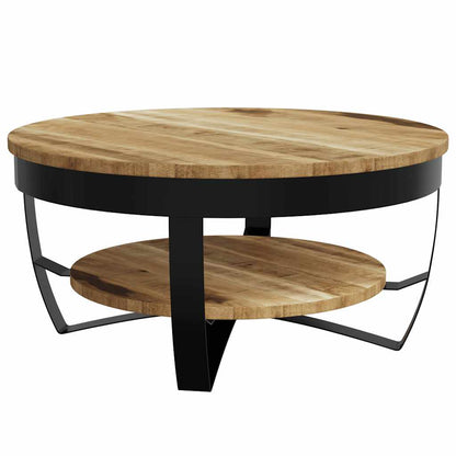 vidaXL Table basse en bois de manguier massif brut 65x32 cm