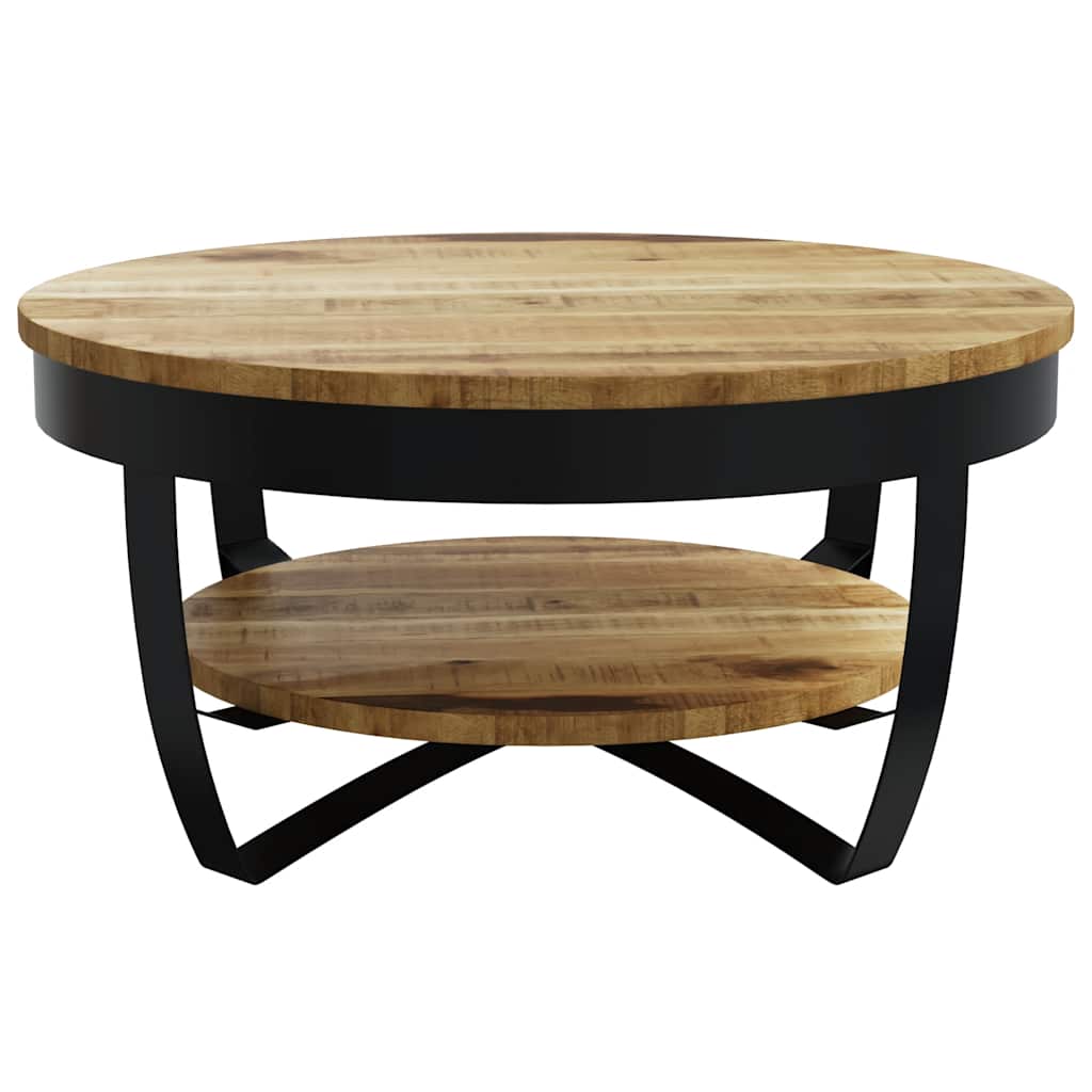 vidaXL Table basse en bois de manguier massif brut 65x32 cm