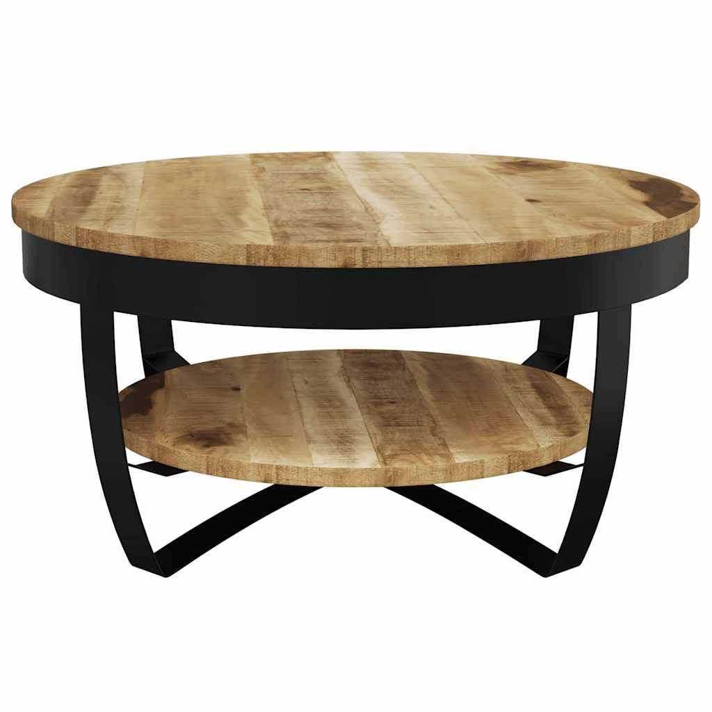 vidaXL Table basse en bois de manguier massif brut 65x32 cm