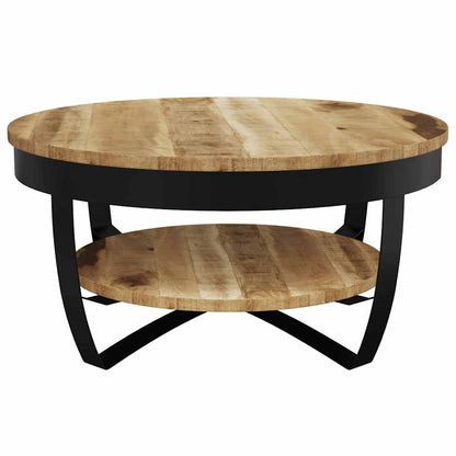 vidaXL Table basse en bois de manguier massif brut 65x32 cm