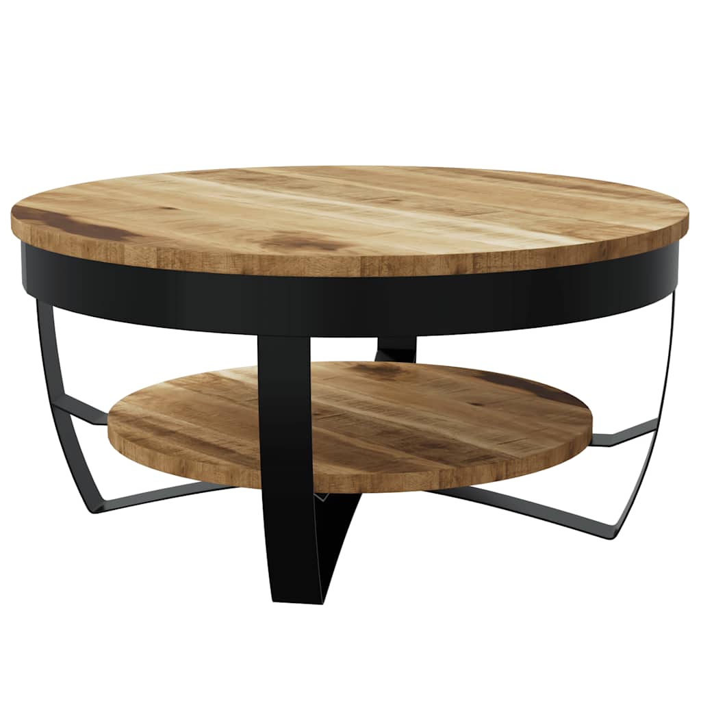 vidaXL Table basse en bois de manguier massif brut 65x32 cm