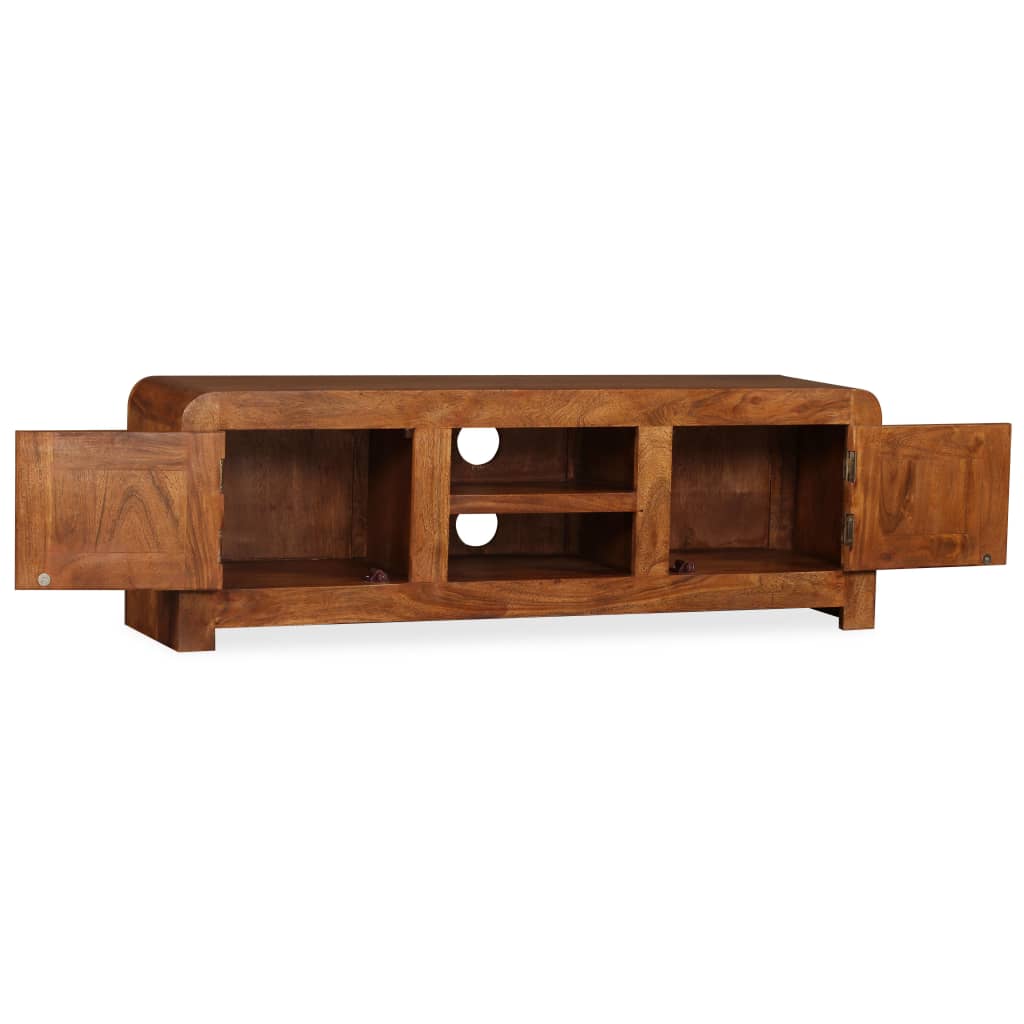 Meuble TV vidaXL en bois massif avec finition couleur miel 120x30x40 cm