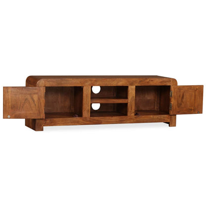 Meuble TV vidaXL en bois massif avec finition couleur miel 120x30x40 cm