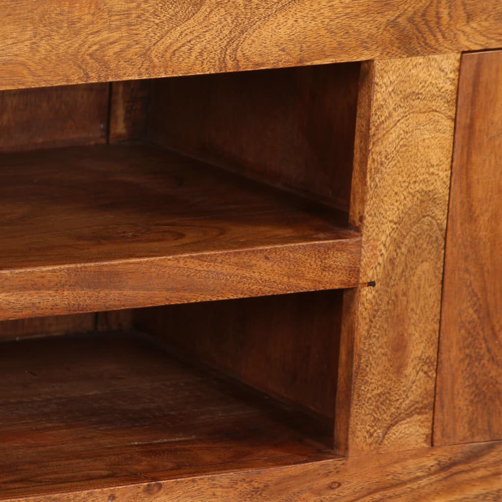 Meuble TV vidaXL en bois massif avec finition couleur miel 120x30x40 cm