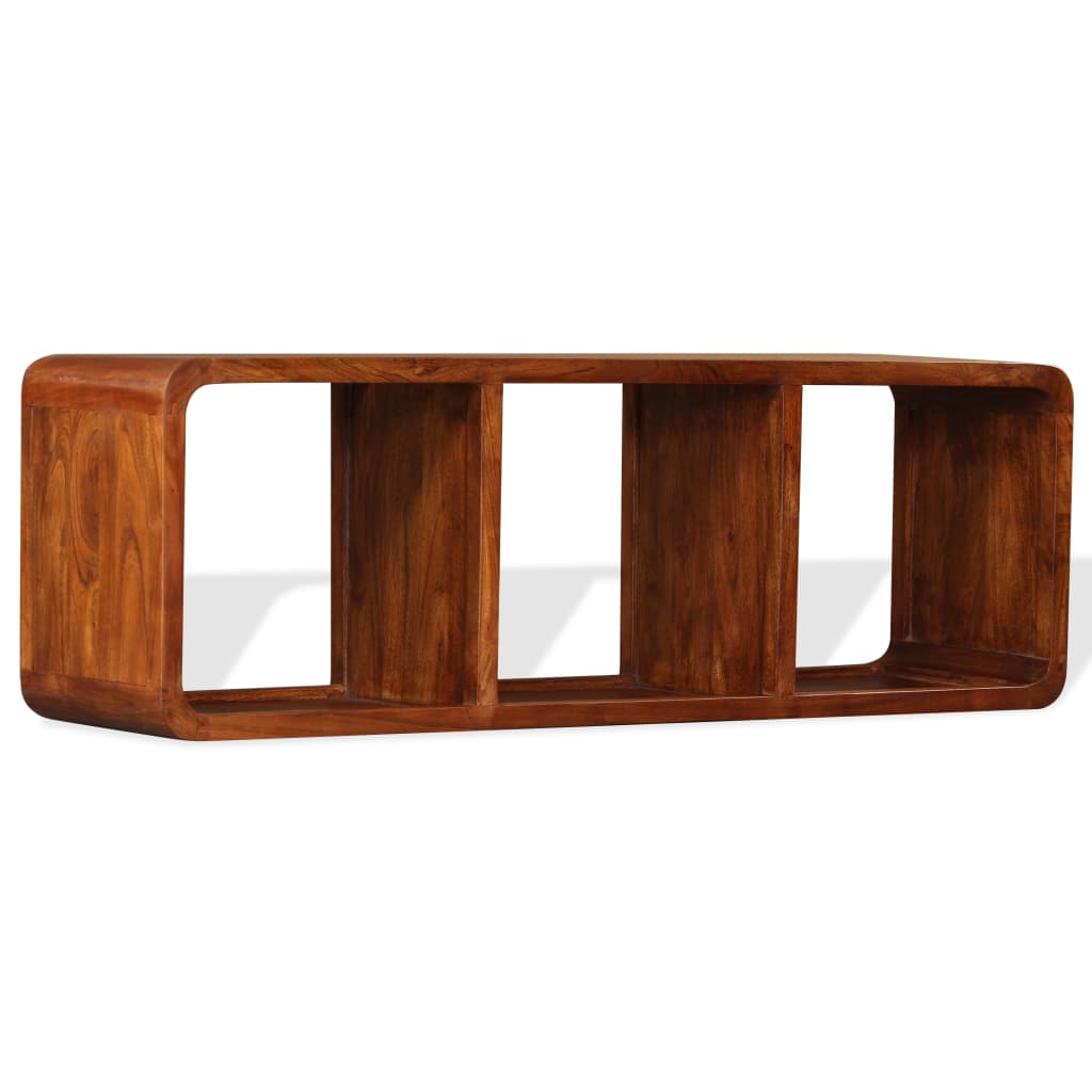 Meuble TV vidaXL en bois massif avec finition couleur miel 120x30x40 cm