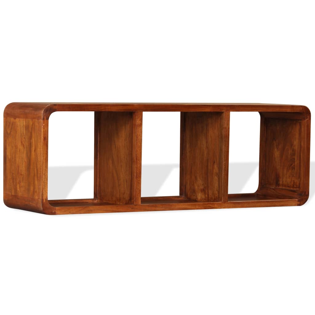 Meuble TV vidaXL en bois massif avec finition couleur miel 120x30x40 cm