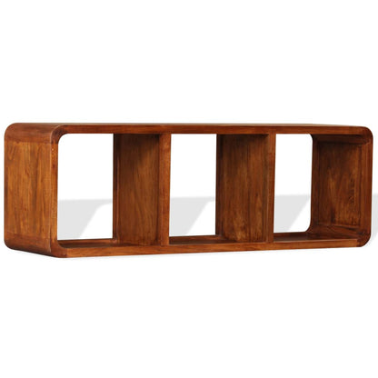 Meuble TV vidaXL en bois massif avec finition couleur miel 120x30x40 cm