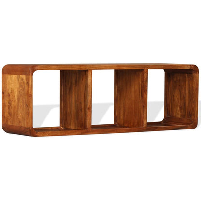 Meuble TV vidaXL en bois massif avec finition couleur miel 120x30x40 cm
