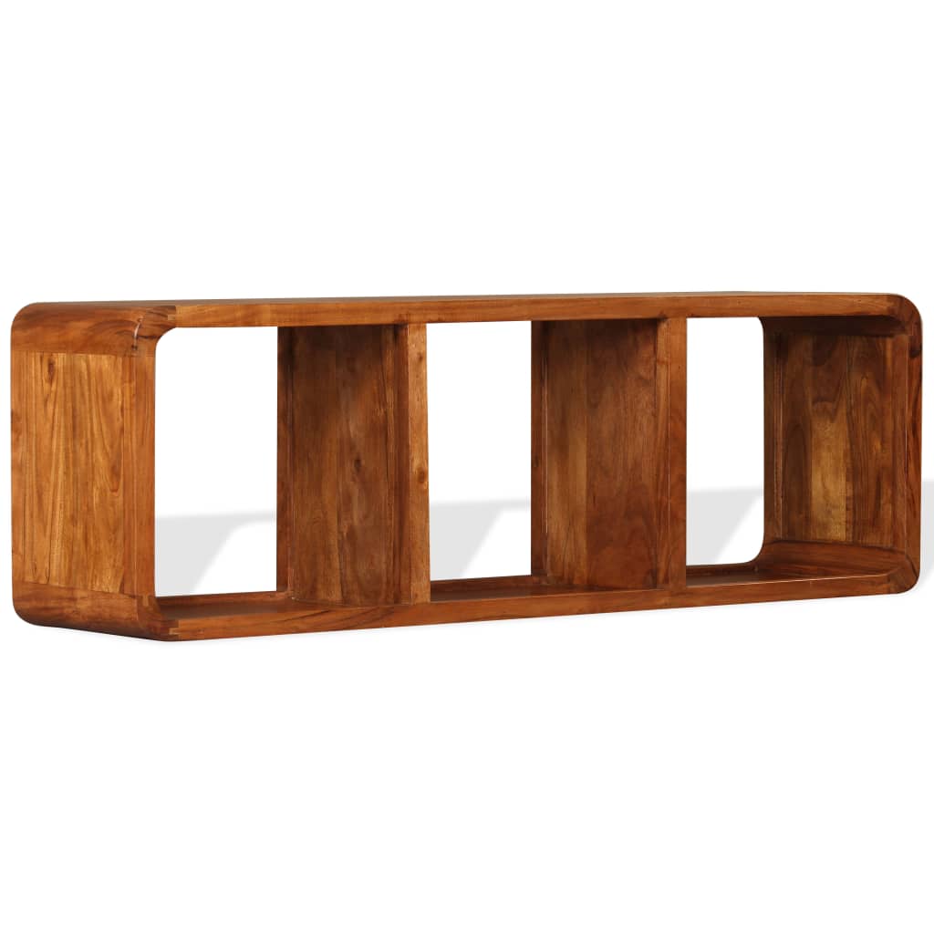 Meuble TV vidaXL en bois massif avec finition couleur miel 120x30x40 cm