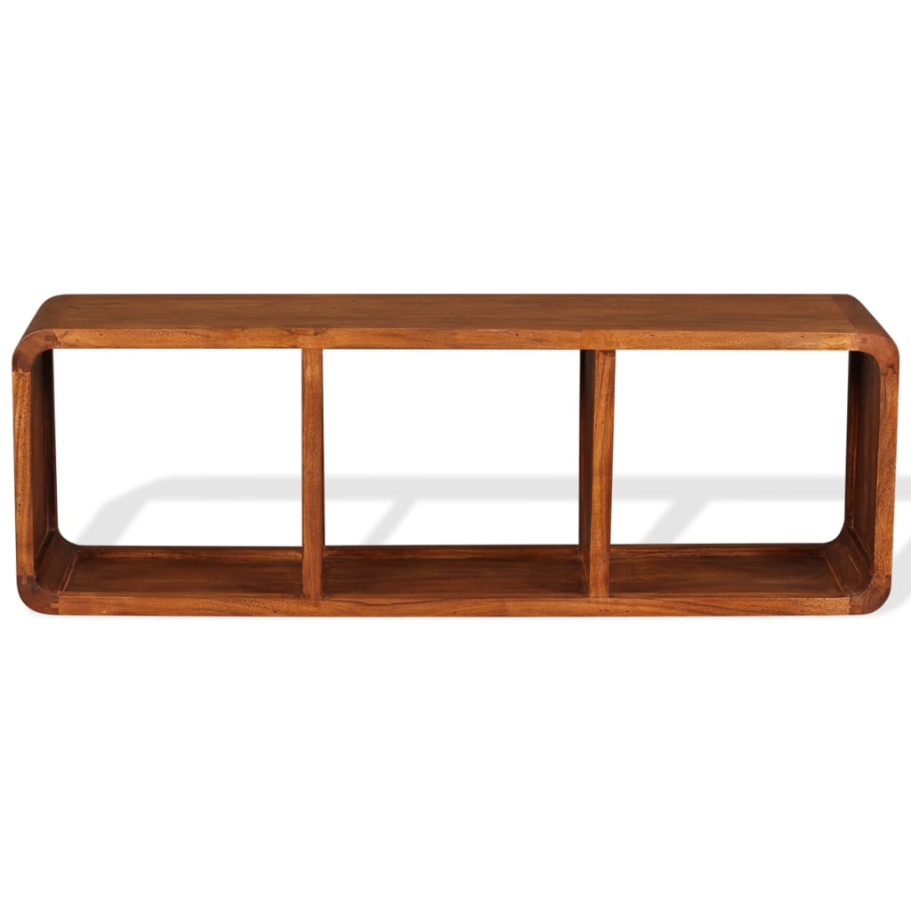 Meuble TV vidaXL en bois massif avec finition couleur miel 120x30x40 cm
