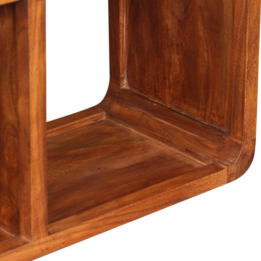 Meuble TV vidaXL en bois massif avec finition couleur miel 120x30x40 cm