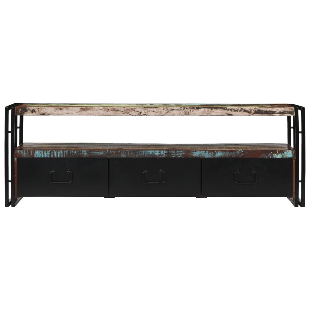 vidaXL Meuble TV en bois de récupération massif 120x30x40 cm