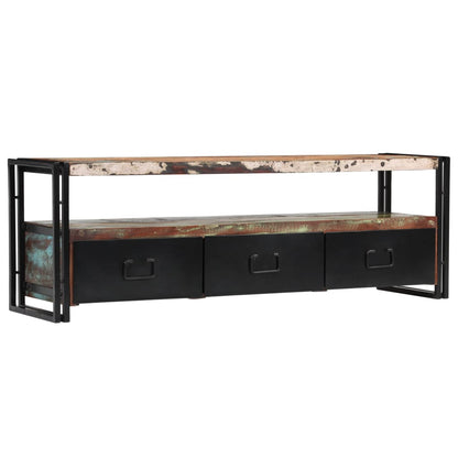 vidaXL Meuble TV en bois de récupération massif 120x30x40 cm