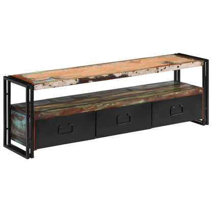 vidaXL Meuble TV en bois de récupération massif 120x30x40 cm