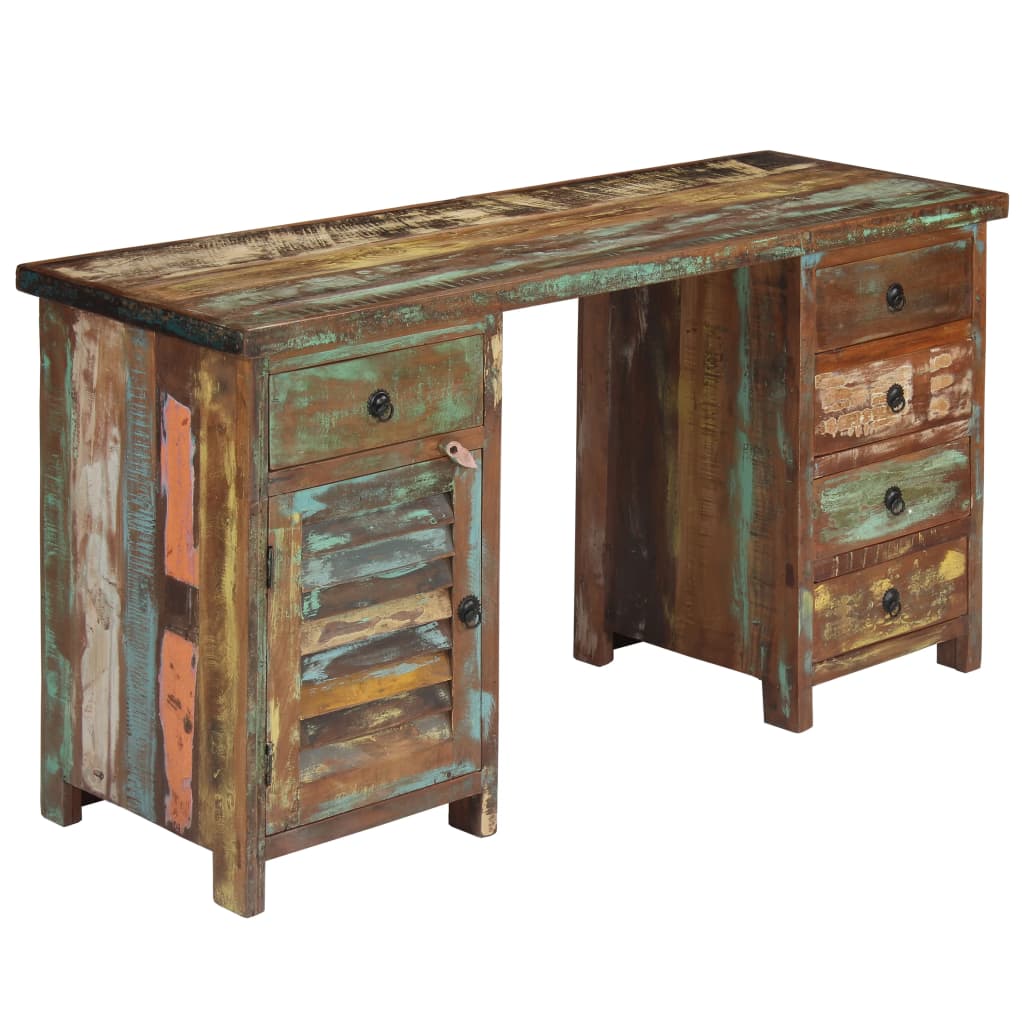 vidaXL Schreibtisch Altholz Massiv 140x50x77 cm