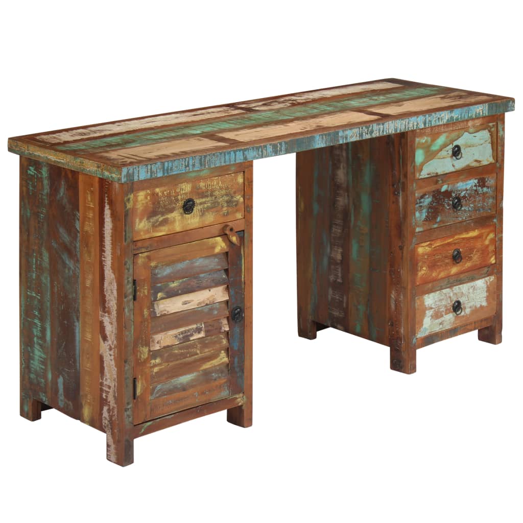 vidaXL Schreibtisch Altholz Massiv 140x50x77 cm
