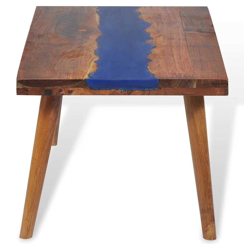 vidaXL Table basse teck résine 100x50x40 cm