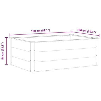Garten-Hochbeet WPC 150 x 100 x 54 cm Grau