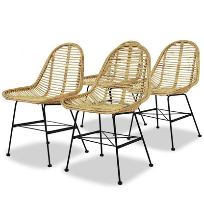 vidaXL Chaises de salle à manger 4 pcs. Rotin naturel