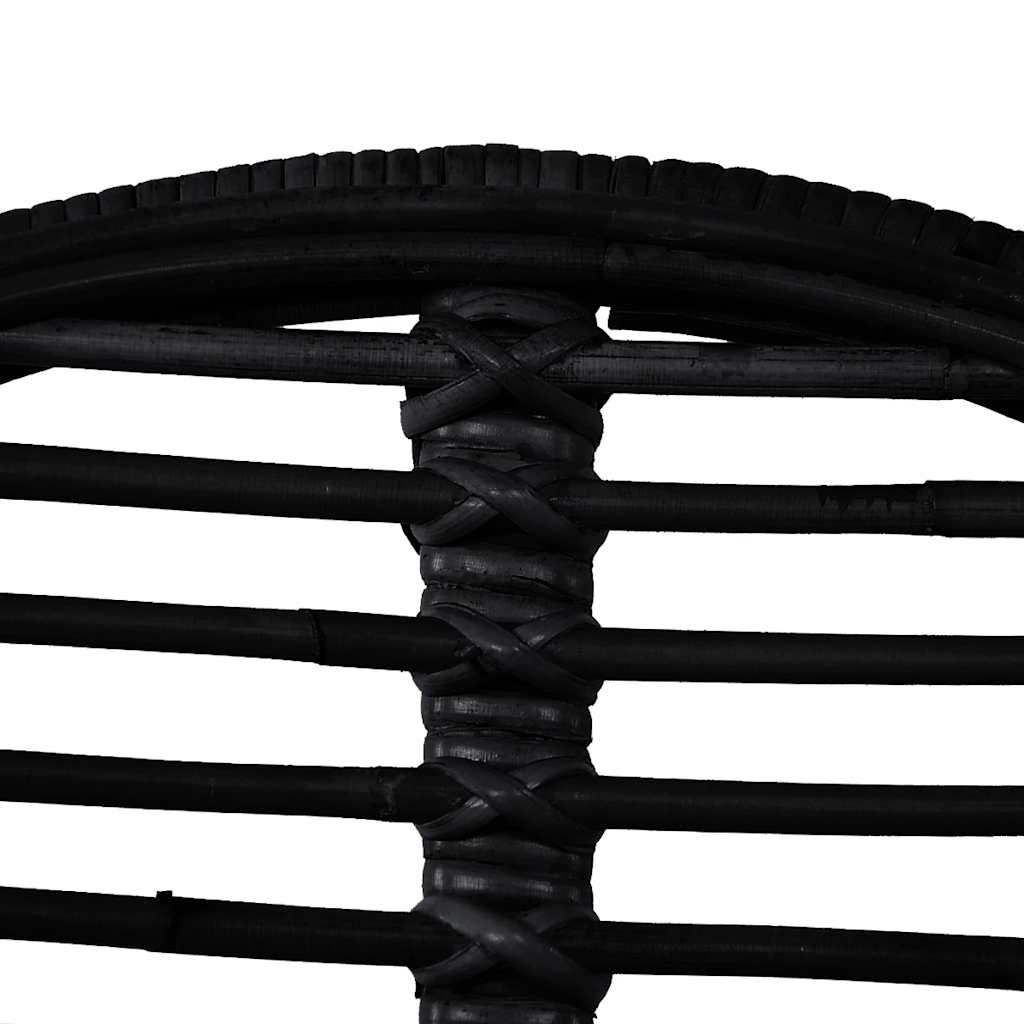 vidaXL Chaises de salle à manger 4 pcs Rotin naturel Noir