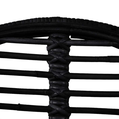 vidaXL Chaises de salle à manger 4 pcs Rotin naturel Noir