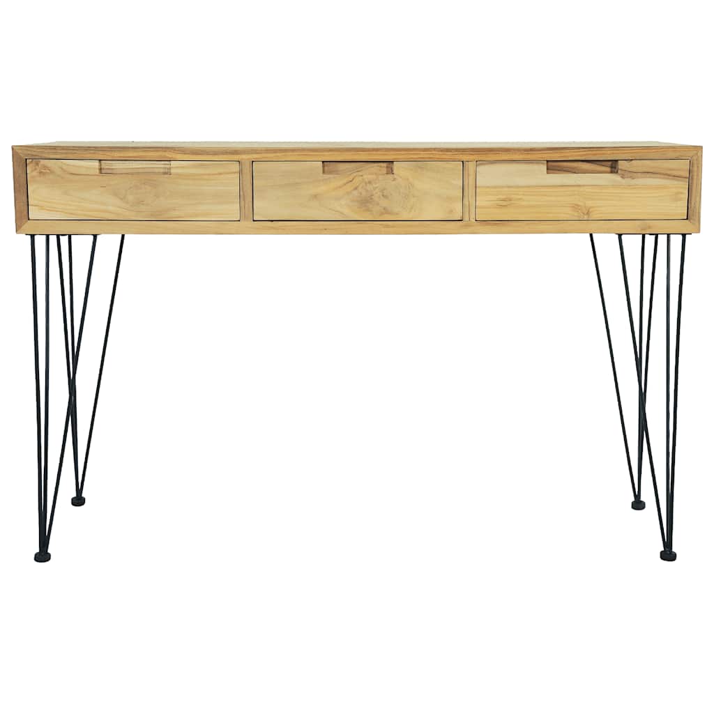 vidaXL Konsolentisch 120 x 35 x 76 cm Teak Massiv