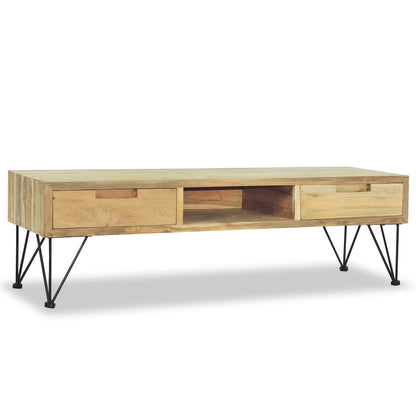 vidaXL Meuble TV 120 x 35 x 35 cm Teck massif