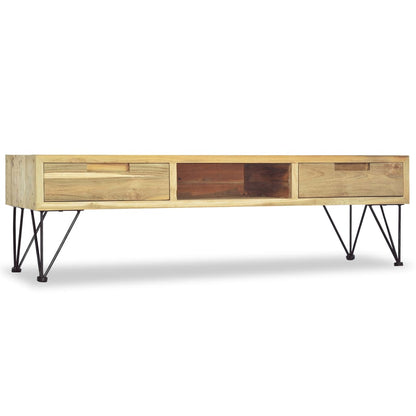 vidaXL Meuble TV 120 x 35 x 35 cm Teck massif