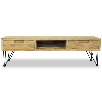 vidaXL Meuble TV 120 x 35 x 35 cm Teck massif