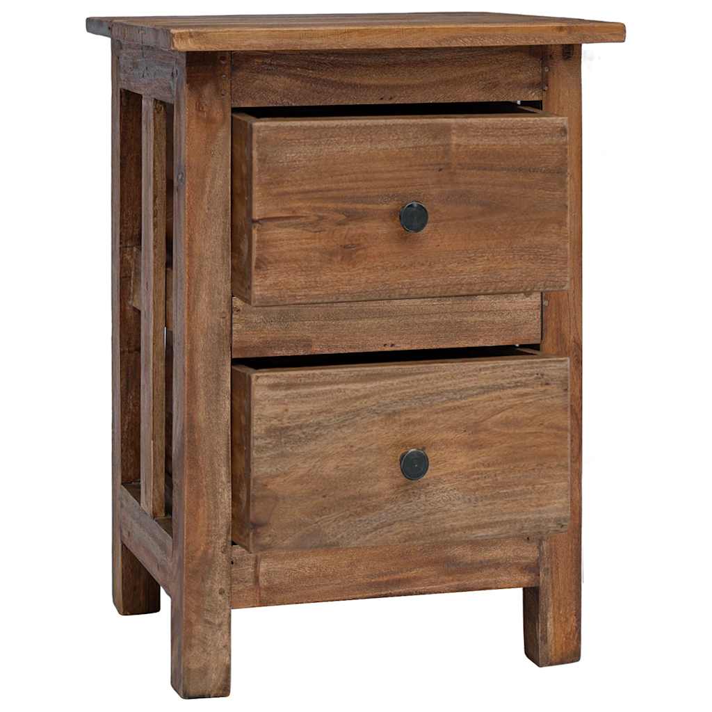 vidaXL Table de chevet en bois d'acajou massif 40x30x51 cm