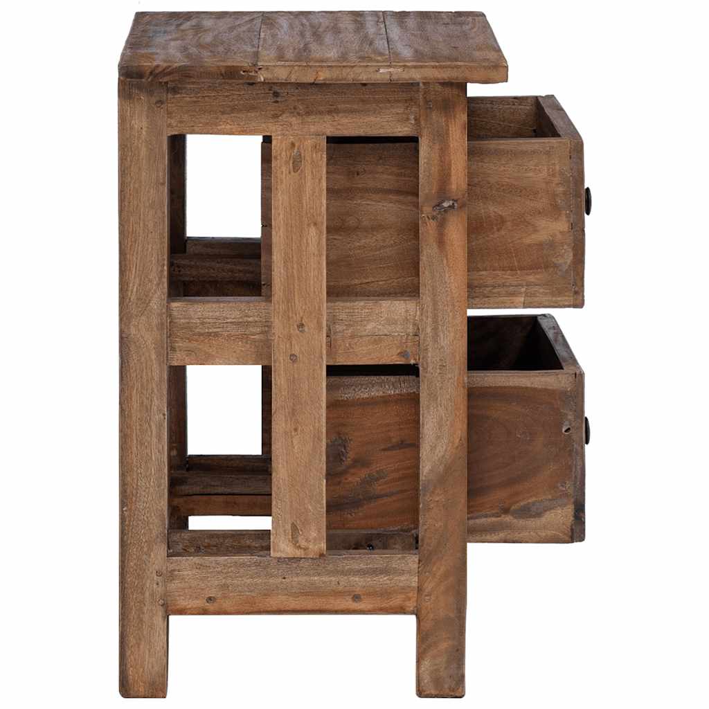 vidaXL Table de chevet en bois d'acajou massif 40x30x51 cm