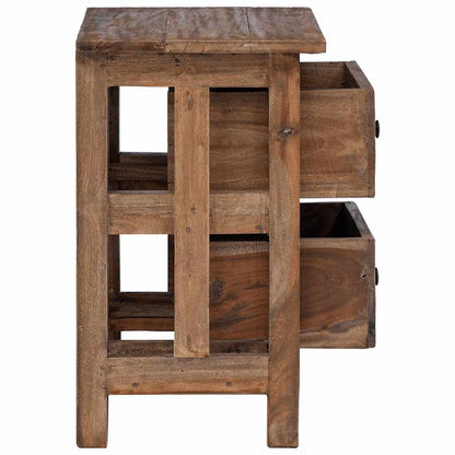 vidaXL Table de chevet en bois d'acajou massif 40x30x51 cm