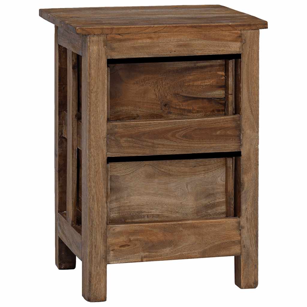 vidaXL Table de chevet en bois d'acajou massif 40x30x51 cm
