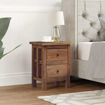 vidaXL Table de chevet en bois d'acajou massif 40x30x51 cm