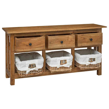 vidaXL Sideboard Massives Mahagoniholz 100x30x50 cm