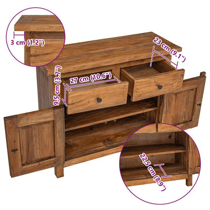 vidaXL Sideboard Massives Mahagoniholz 75x30x65 cm