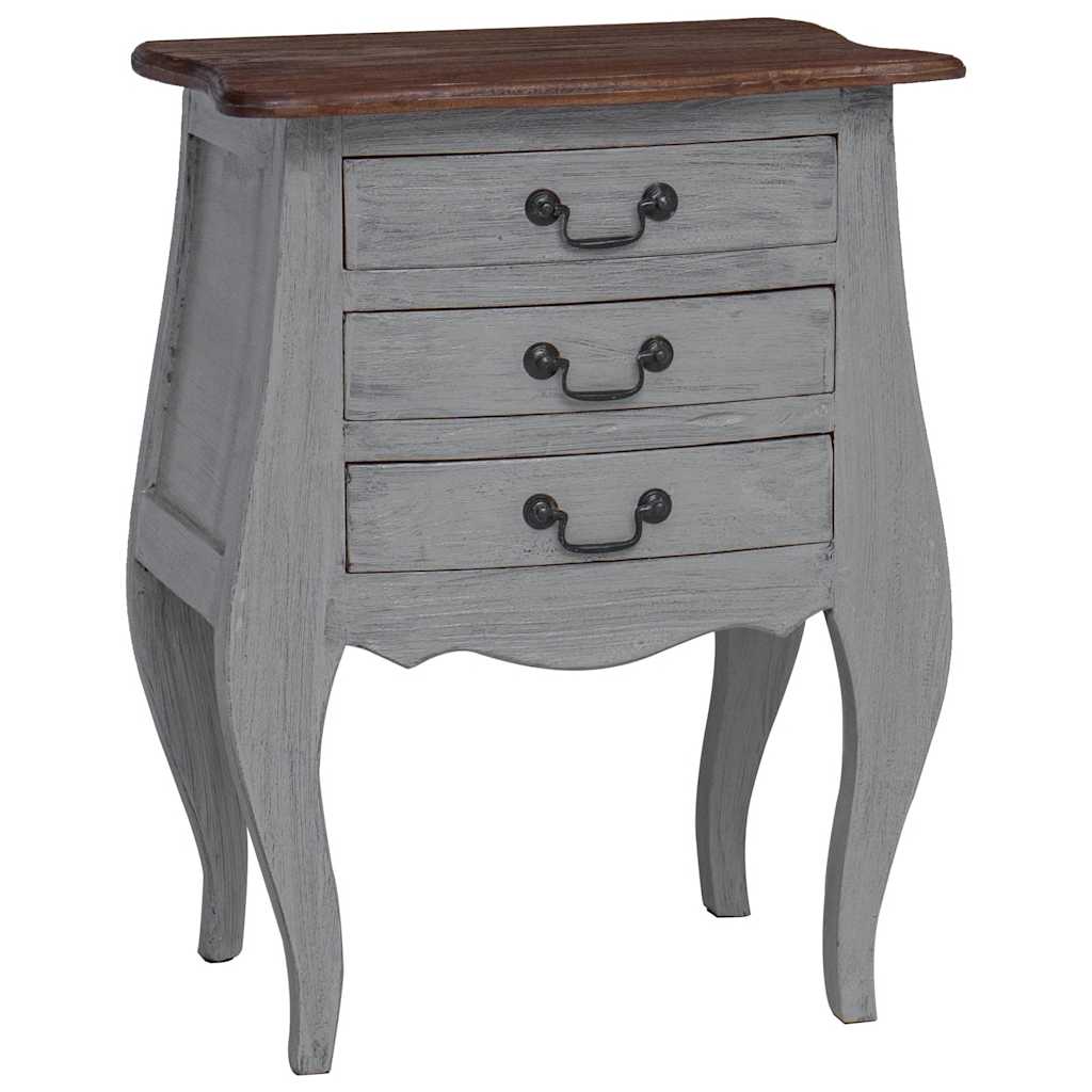 vidaXL Table de chevet en bois d'acajou massif 48x35x64 cm
