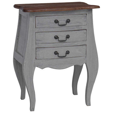 vidaXL Table de chevet en bois d'acajou massif 48x35x64 cm