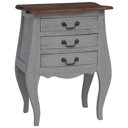 vidaXL Table de chevet en bois d'acajou massif 48x35x64 cm