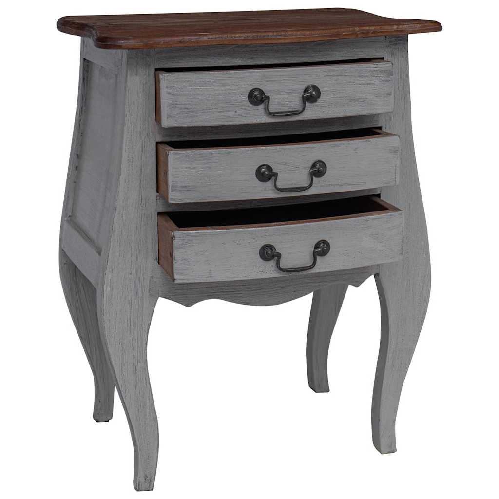 vidaXL Table de chevet en bois d'acajou massif 48x35x64 cm
