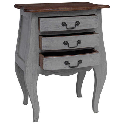 vidaXL Table de chevet en bois d'acajou massif 48x35x64 cm