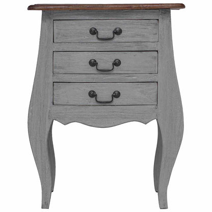 vidaXL Table de chevet en bois d'acajou massif 48x35x64 cm