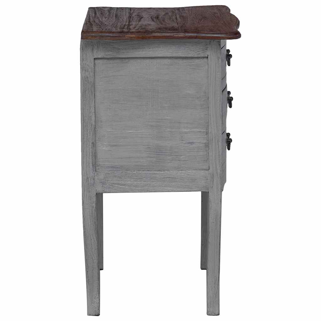 vidaXL Table de chevet en bois d'acajou massif 48x35x64 cm