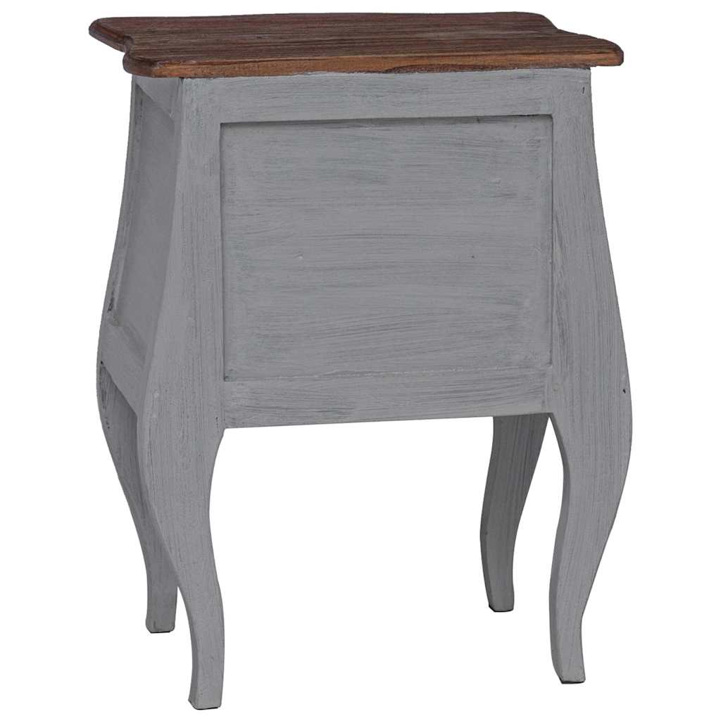 vidaXL Table de chevet en bois d'acajou massif 48x35x64 cm