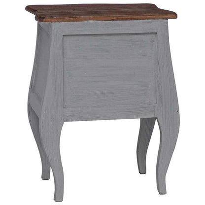 vidaXL Table de chevet en bois d'acajou massif 48x35x64 cm