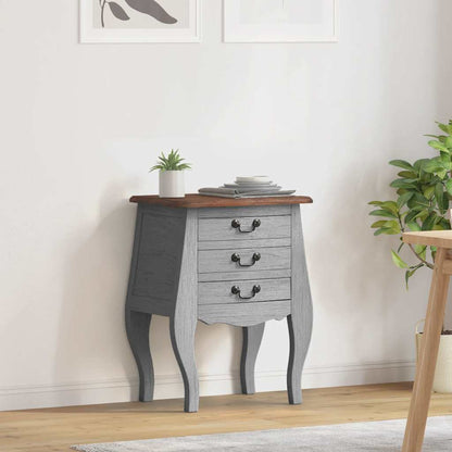 vidaXL Table de chevet en bois d'acajou massif 48x35x64 cm