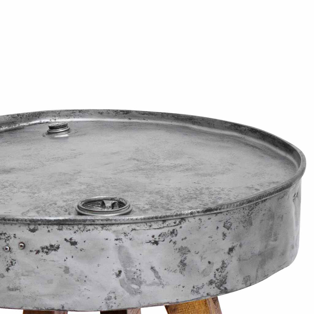 vidaXL Table basse en bois de récupération massif 60x45 cm Argenté