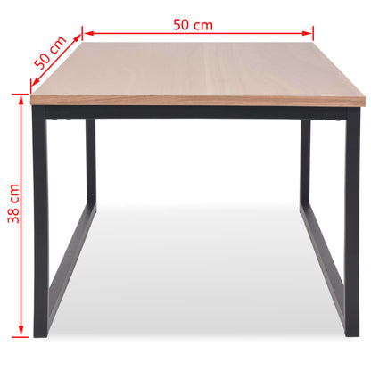 vidaXL Table basse 3 pcs Bois de frêne