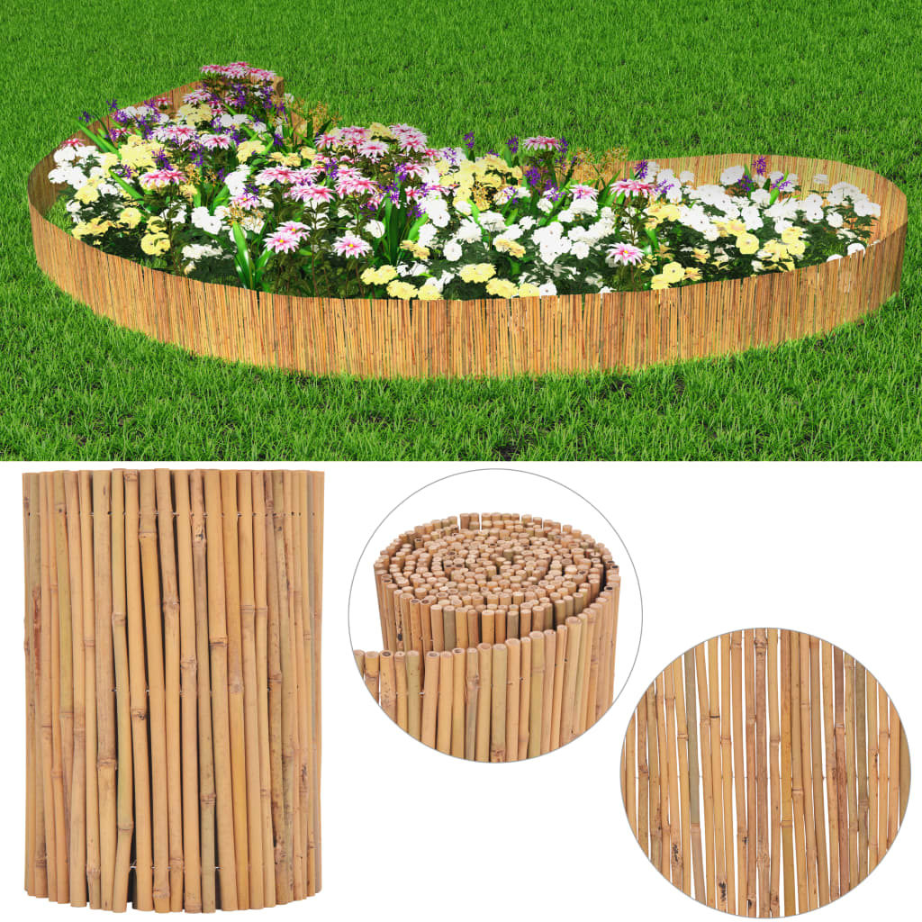 vidaXL Clôture de jardin en bambou 500 x 30 cm